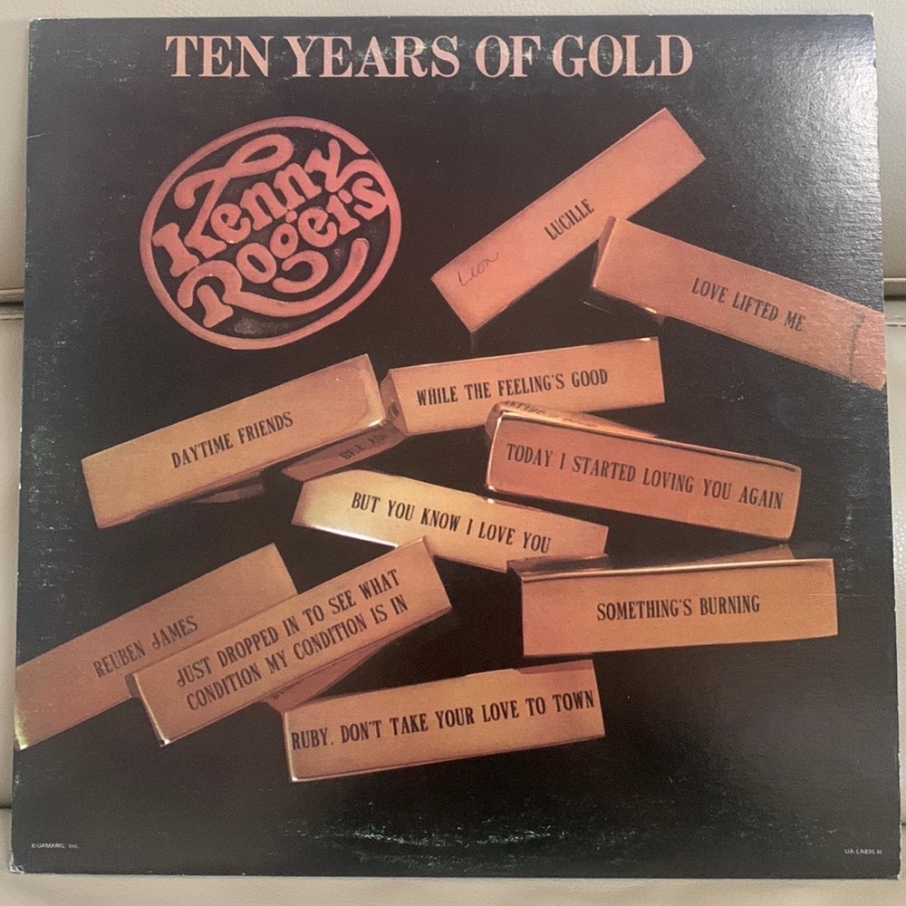 Kenny Roger’s Ten Years of Gold 1977 vinyl